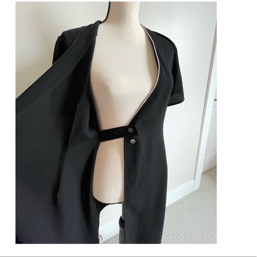 Vintage Woolworth’s wrap dress. Black with white outline. Very pretty. Size S. - Picture 4 of 5